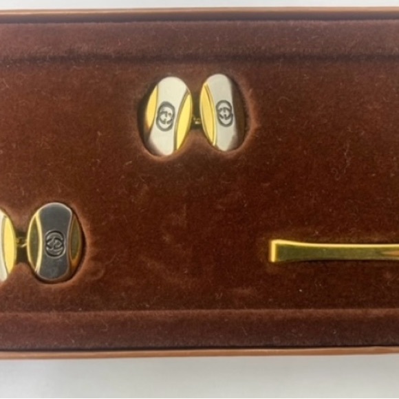 Authentic Gucci Tie Pin & Cuff Links Set - Picture 2 of 9